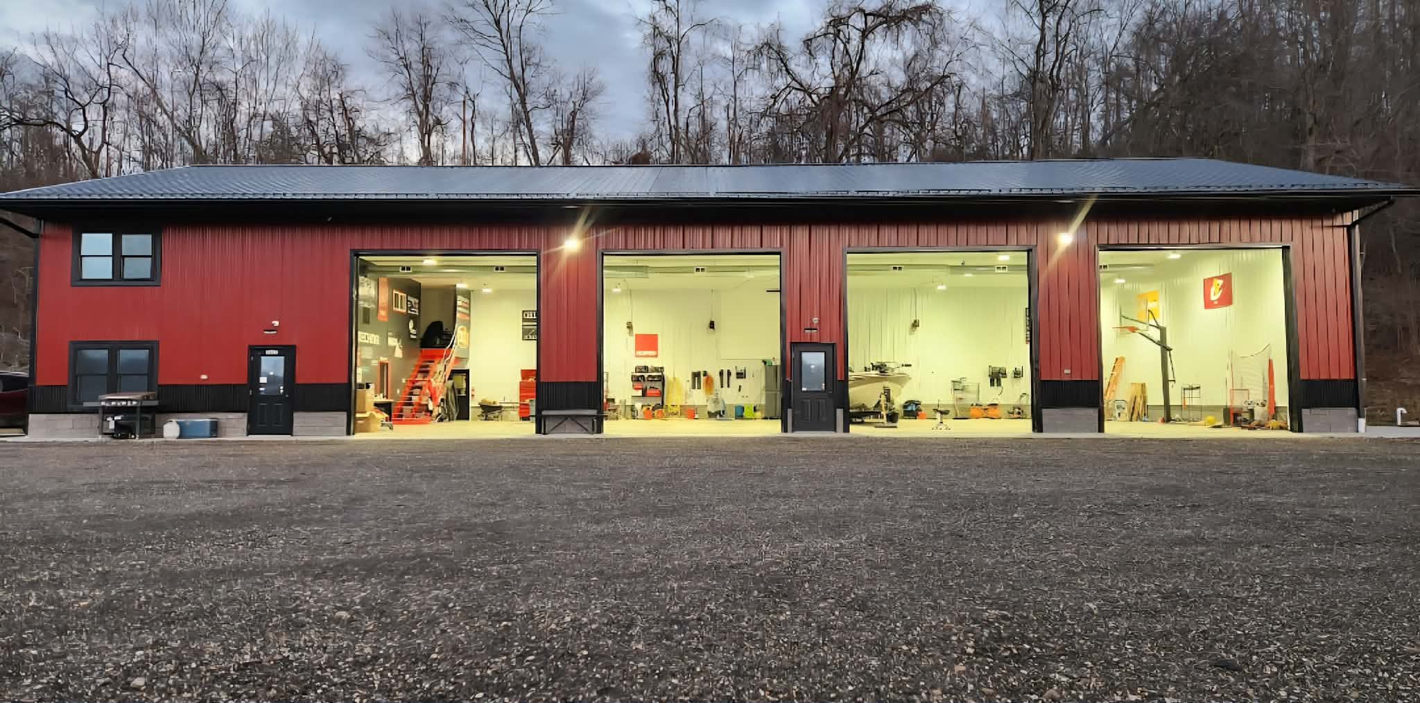 Chillaxin N Waxin shop at dusk — Dennison, Ohio